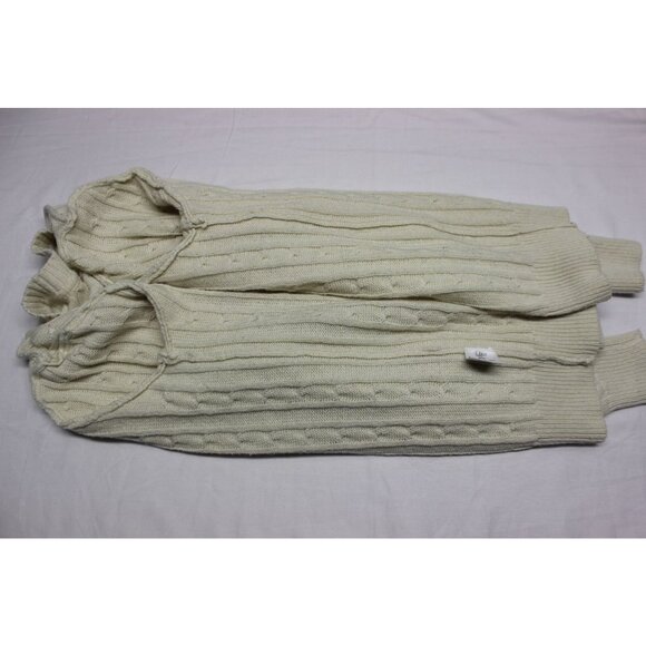 J. Galt women's wool blend cable knit v-neck button front long sleeve cardigan - Picture 6 of 10